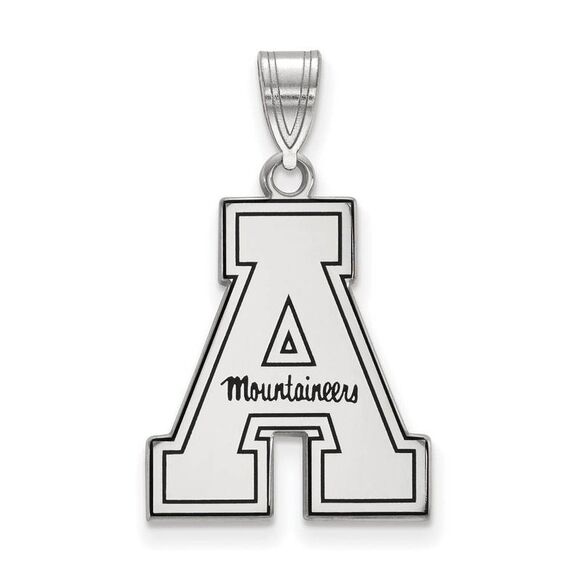Sterling Silver Appalachian State Enamel Large Pendant